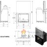 Топка каминная Kratki Zuzia POW G (гильотина) - стальная с вермикулитом